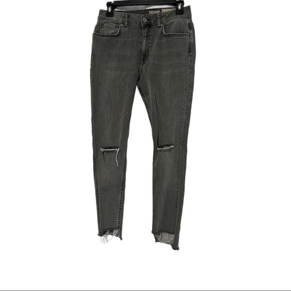 All Saints Denim - AllSaints Reyna Gray Wash Step Hem Skinny Jeans Size 30